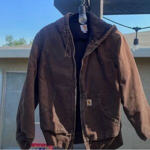 Carhartt Men's Dark Brown Hooded Jacket